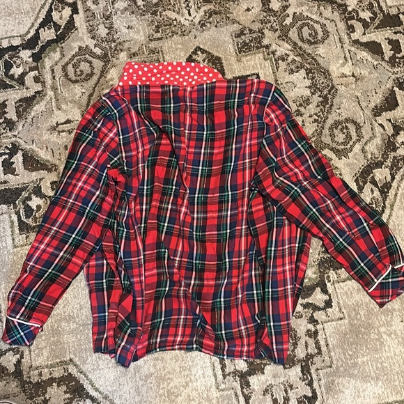 Vintage Victoria’s Secret monogram shimmer plaid pajama set holiday jammies - Picture 5 of 6